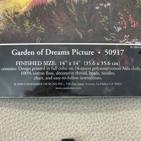 Candamar Designs Inc Mary Baxter St. Clair Garden of Dreams 50917 14 x14 Vintage - Picture 6 of 8